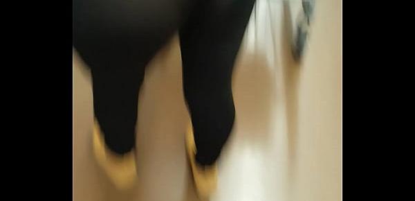  Latina wife in spandex at store